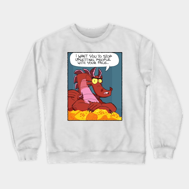 Stop upsetting people with your face Crewneck Sweatshirt by Slack Wyrm